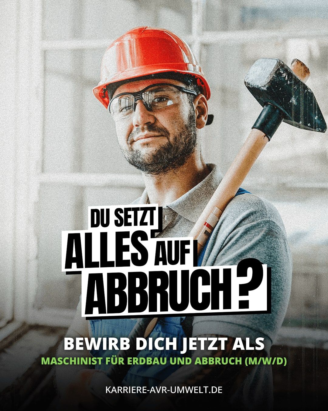 Stellenanzeige: Maschinist für Erdbau und Abbruch
